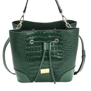 Lovitt Designer Leather Bucket Bags For Women De Noblag Green